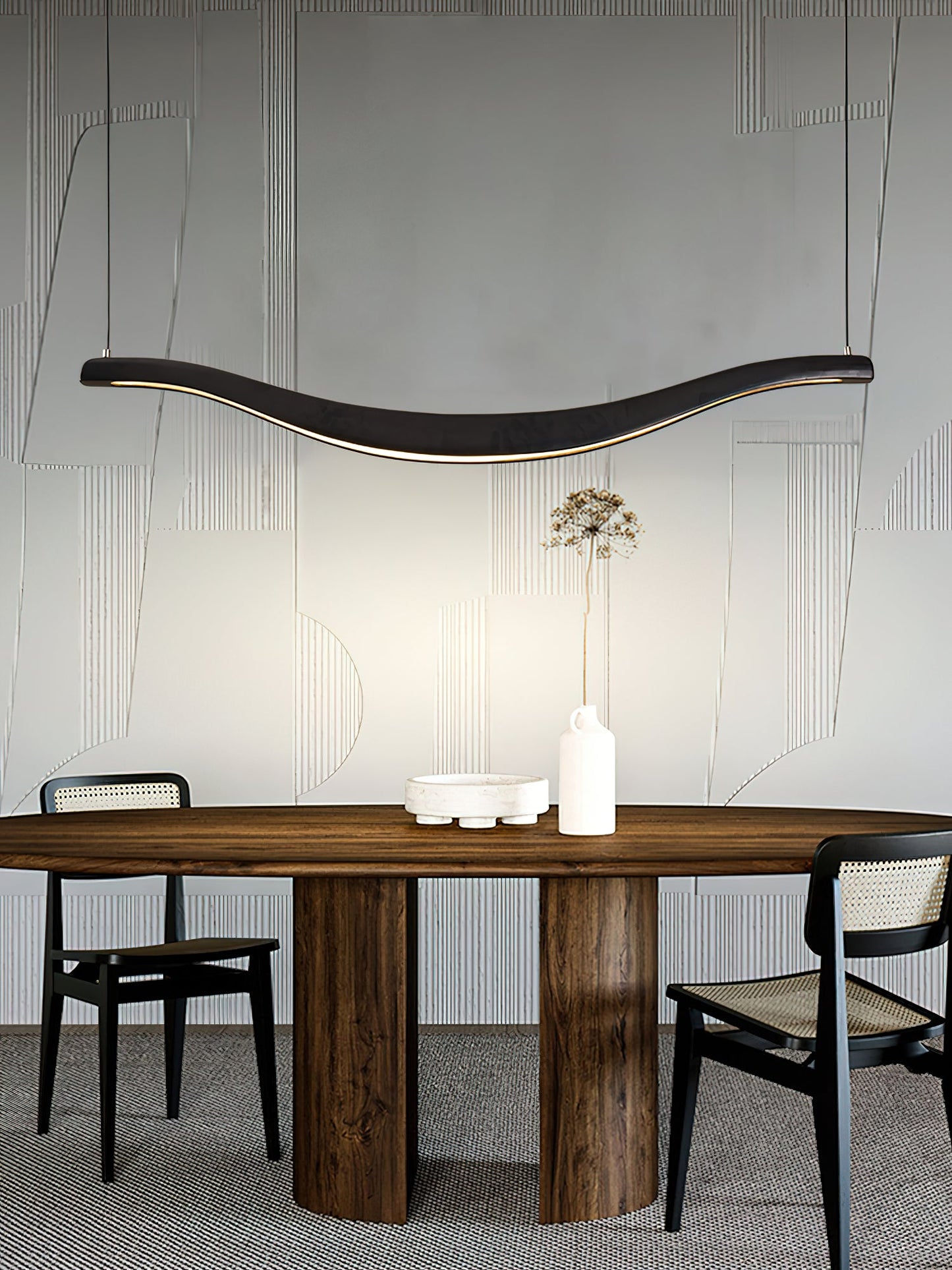 Waveform Chandelier - Modern Design with Adjustable Brightness & LED L