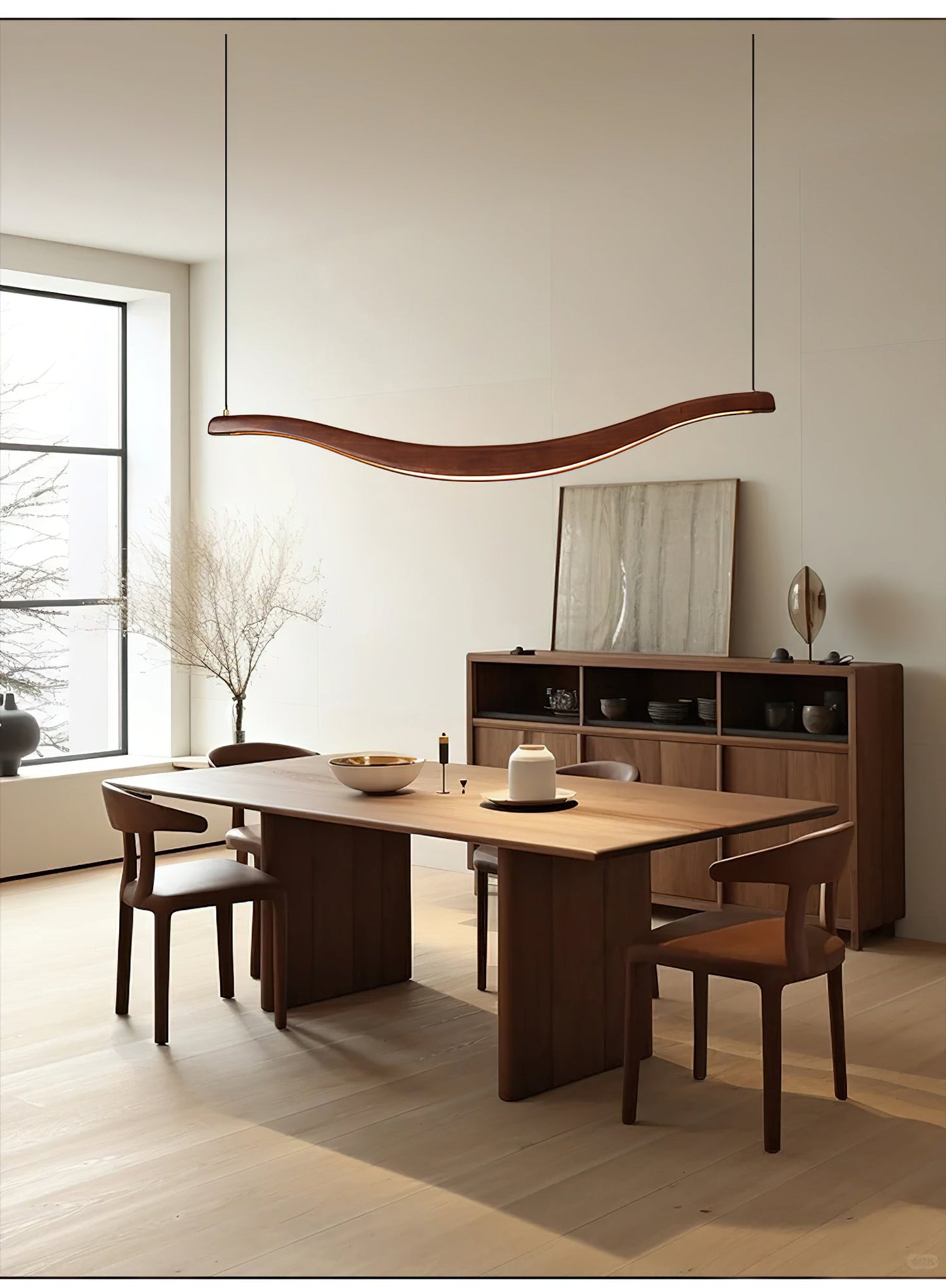 Waveform Chandelier - Modern Design with Adjustable Brightness & LED L