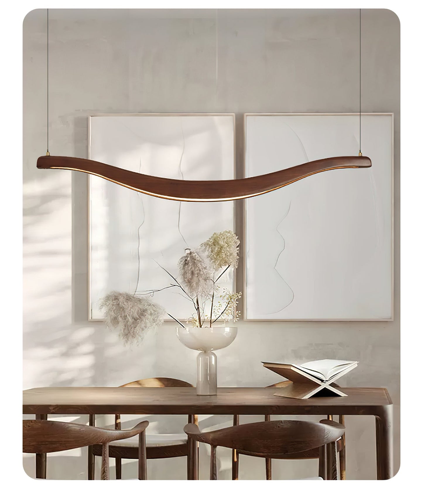Waveform Chandelier - Modern Design with Adjustable Brightness & LED L