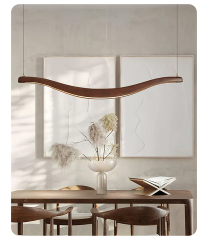 Waveform Chandelier - Modern Design with Adjustable Brightness & LED L