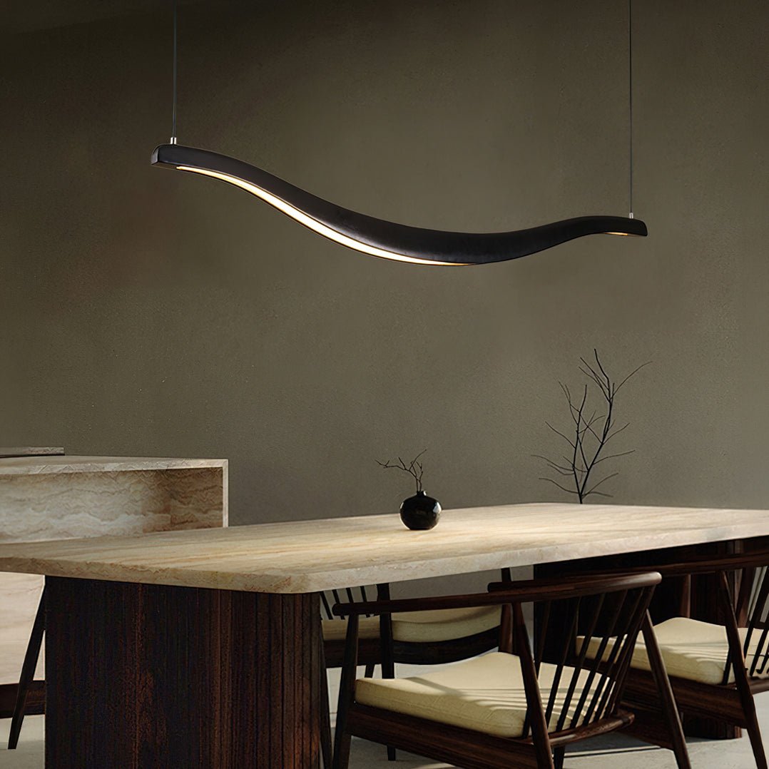 Waveform Chandelier - Modern Design with Adjustable Brightness & LED L