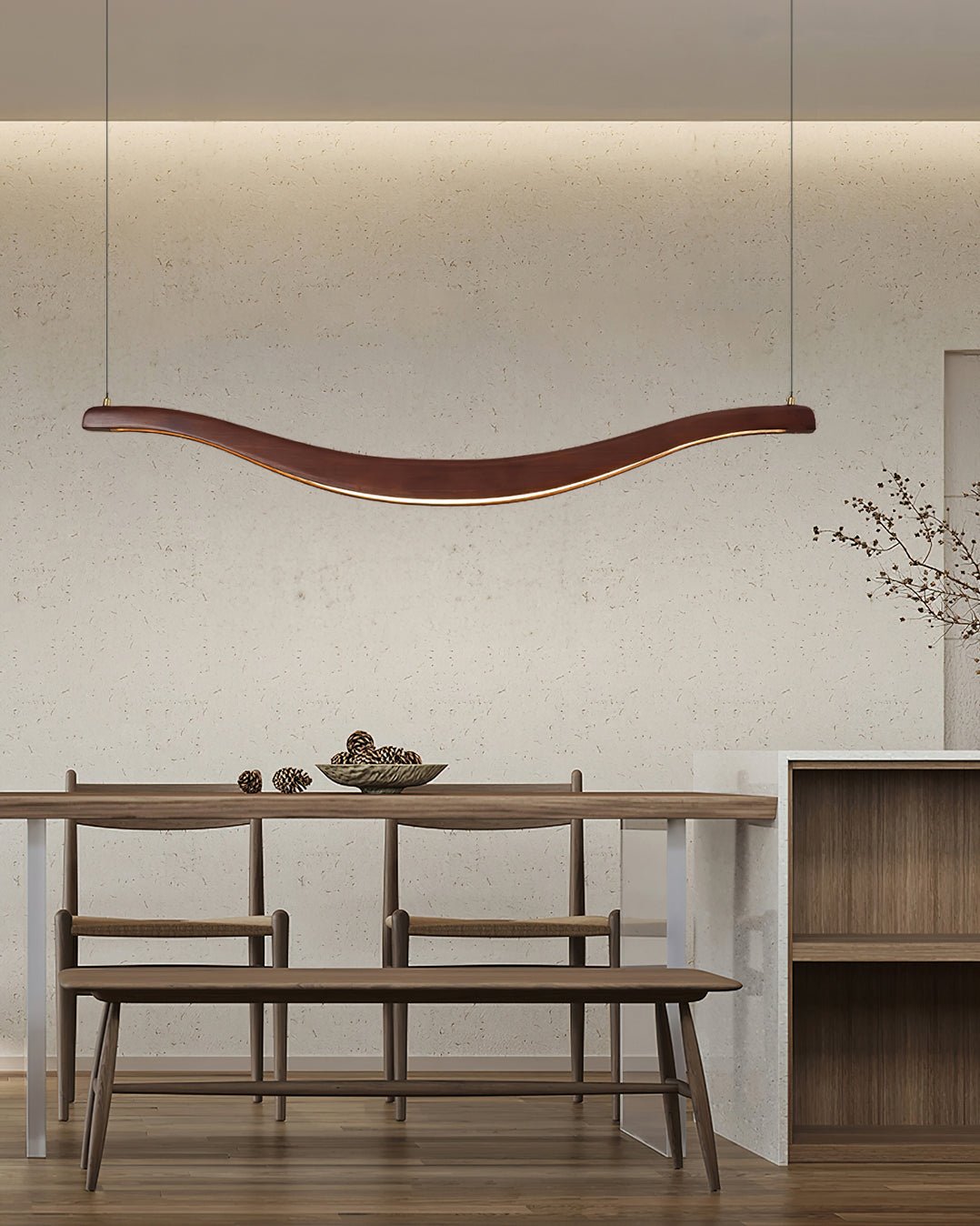 Waveform Chandelier - Modern Design with Adjustable Brightness & LED L