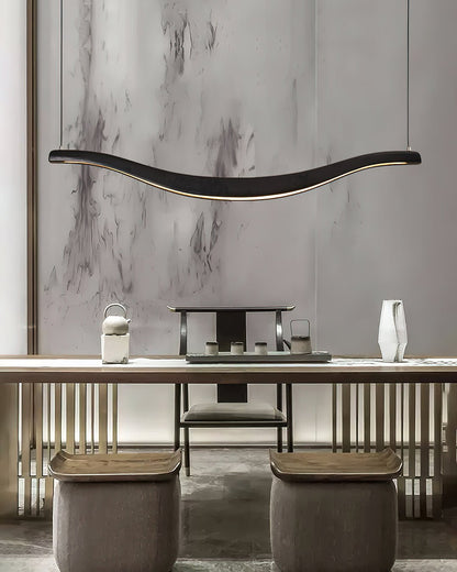 Waveform Chandelier - Modern Design with Adjustable Brightness & LED L