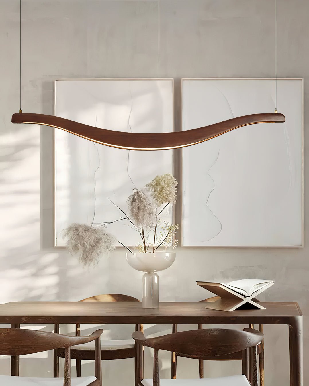 Waveform Chandelier - Modern Design with Adjustable Brightness & LED L