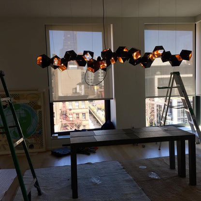 Facet Modular Chandelier - Customizable Design with LED Compatibility