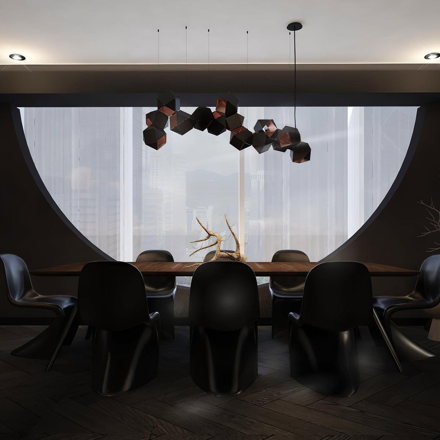 Facet Modular Chandelier - Customizable Design with LED Compatibility