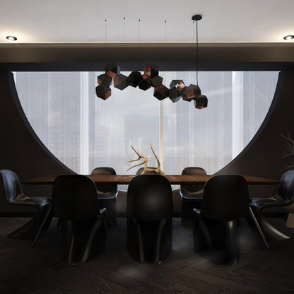 Facet Modular Chandelier - Customizable Design with LED Compatibility
