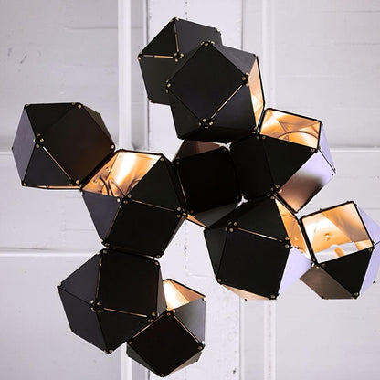 Facet Modular Chandelier - Customizable Design with LED Compatibility