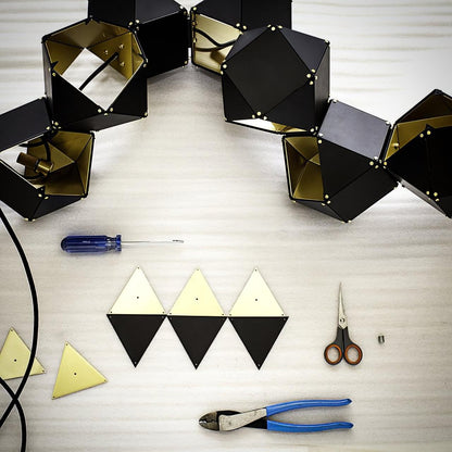 Facet Modular Chandelier - Customizable Design with LED Compatibility