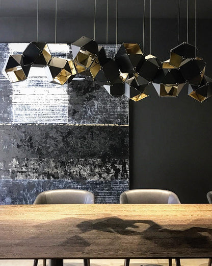 Facet Modular Chandelier - Customizable Design with LED Compatibility
