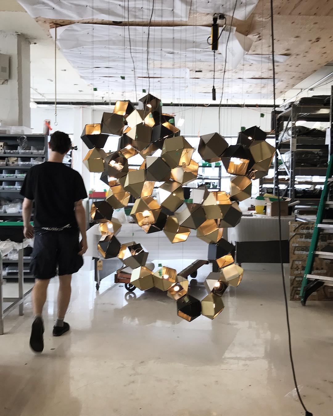 Facet Modular Chandelier - Customizable Design with LED Compatibility