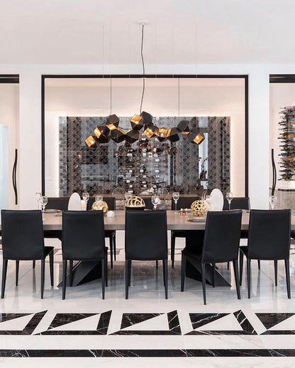 Facet Modular Chandelier - Customizable Design with LED Compatibility