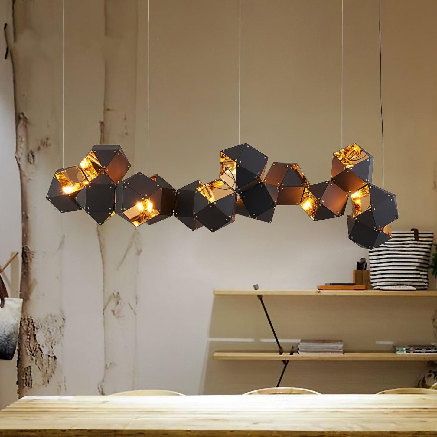 Facet Modular Chandelier - Customizable Design with LED Compatibility