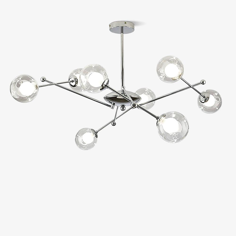 Sputnik Chandelier - Modern Design, Adjustable Brightness, 6 Lights