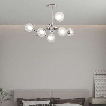 Sputnik Chandelier - Modern Design, Adjustable Brightness, 6 Lights