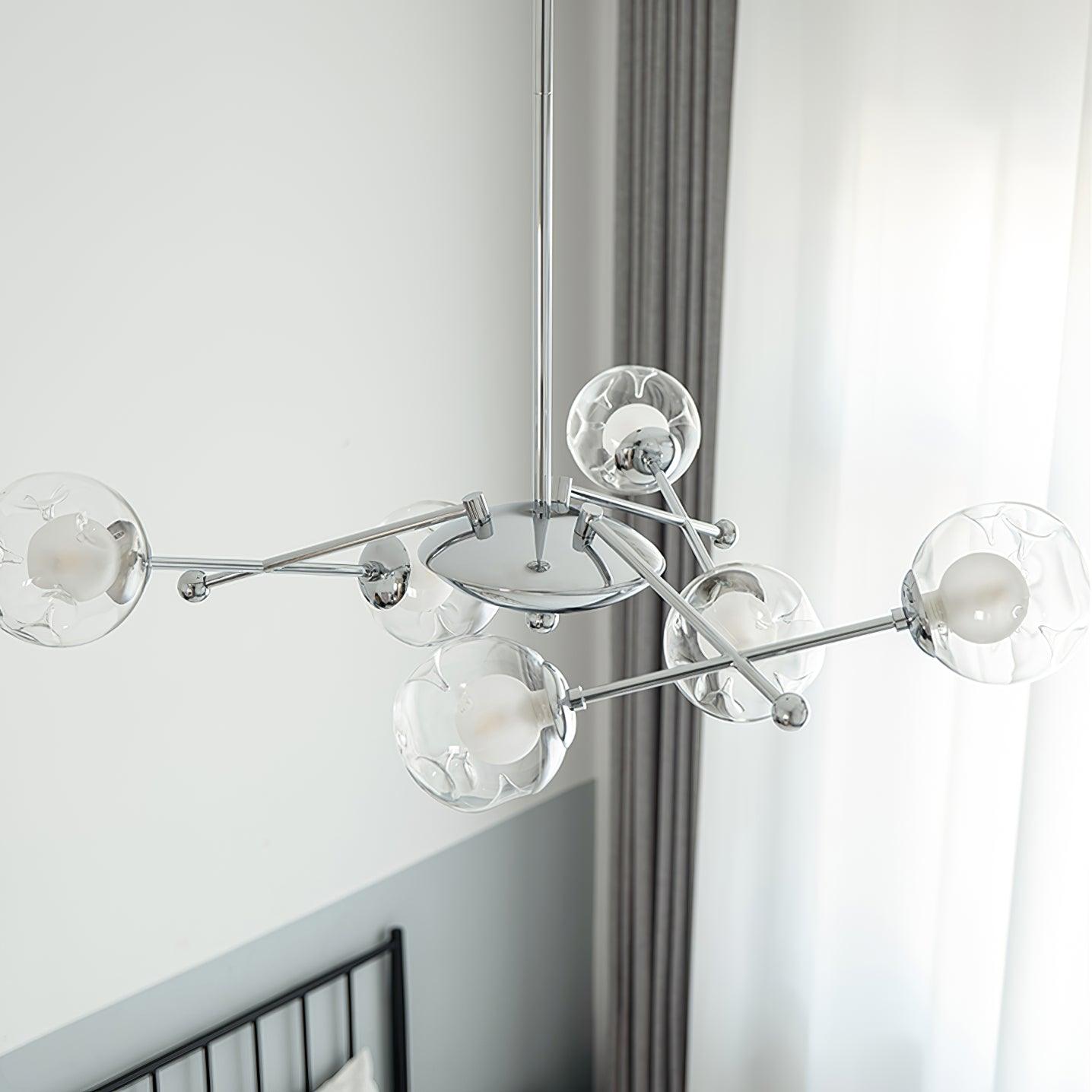 Sputnik Chandelier - Modern Design, Adjustable Brightness, 6 Lights