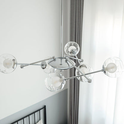 Sputnik Chandelier - Modern Design, Adjustable Brightness, 6 Lights