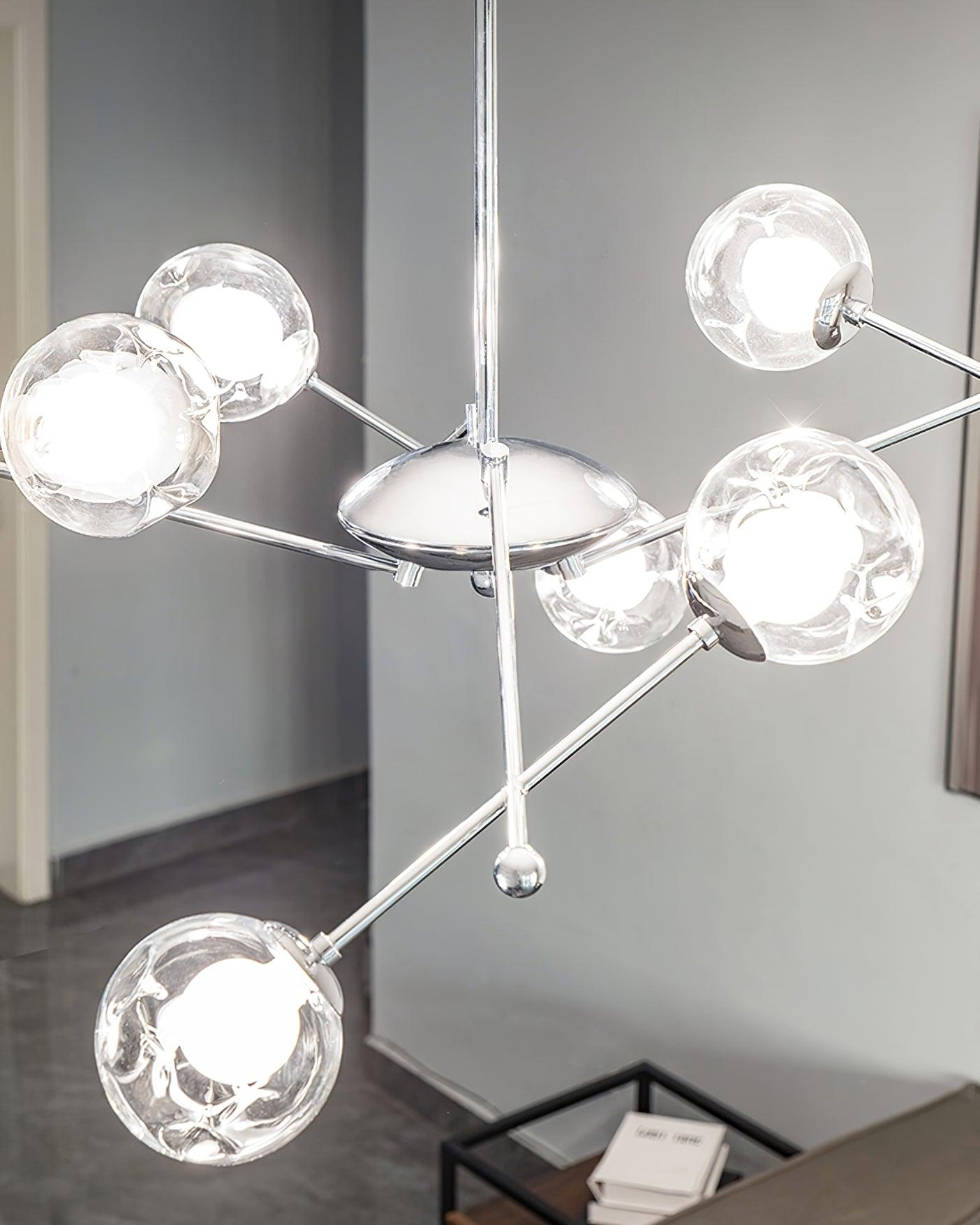 Sputnik Chandelier - Modern Design, Adjustable Brightness, 6 Lights