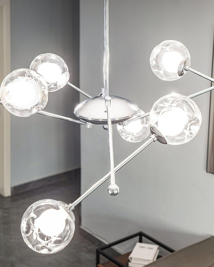 Sputnik Chandelier - Modern Design, Adjustable Brightness, 6 Lights