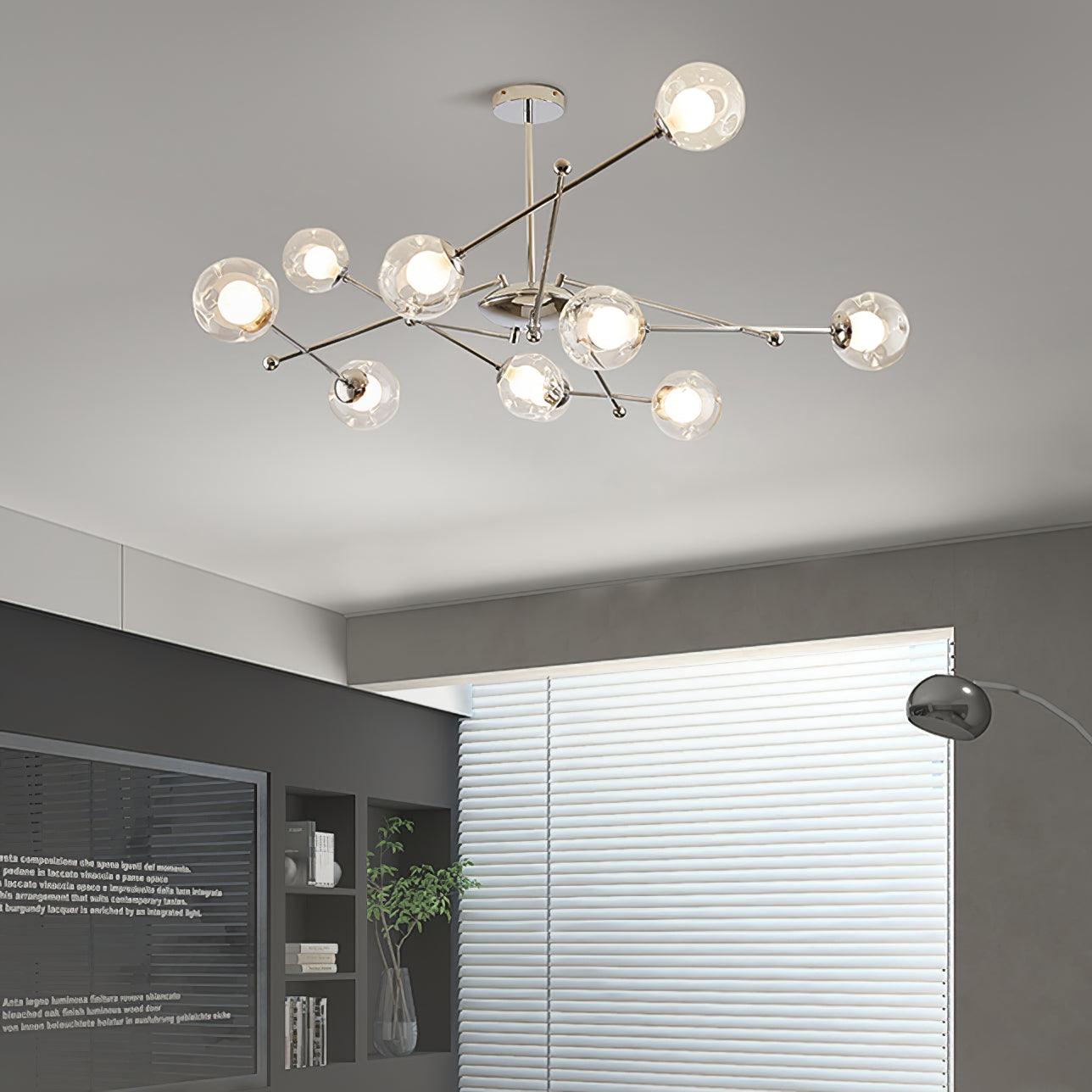 Sputnik Chandelier - Modern Design, Adjustable Brightness, 6 Lights
