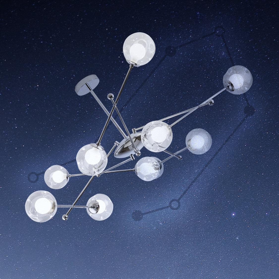 Sputnik Chandelier - Modern Design, Adjustable Brightness, 6 Lights