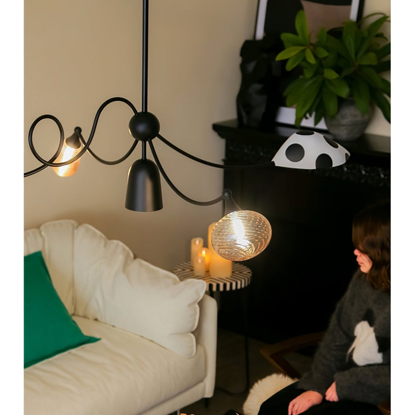 Artistic Chandelier with Adjustable Brightness and Unique Design