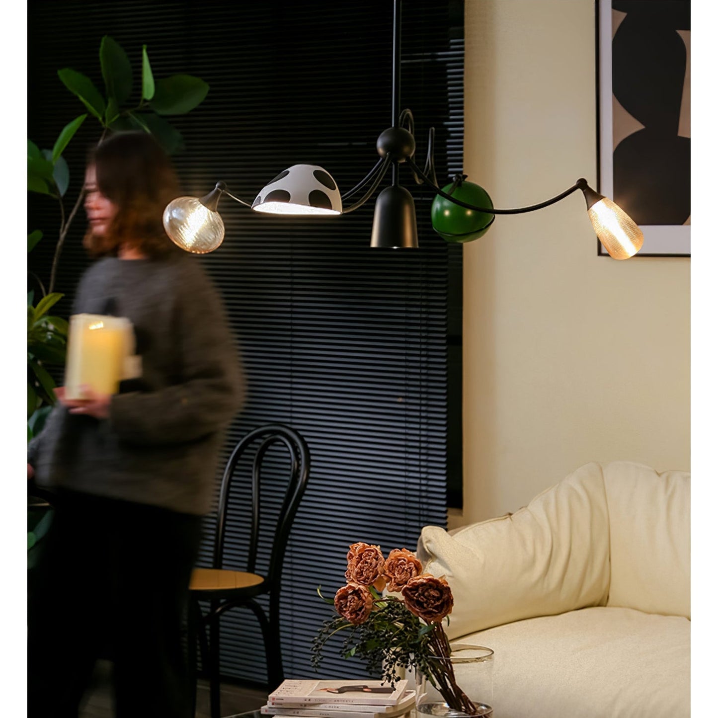 Artistic Chandelier with Adjustable Brightness and Unique Design