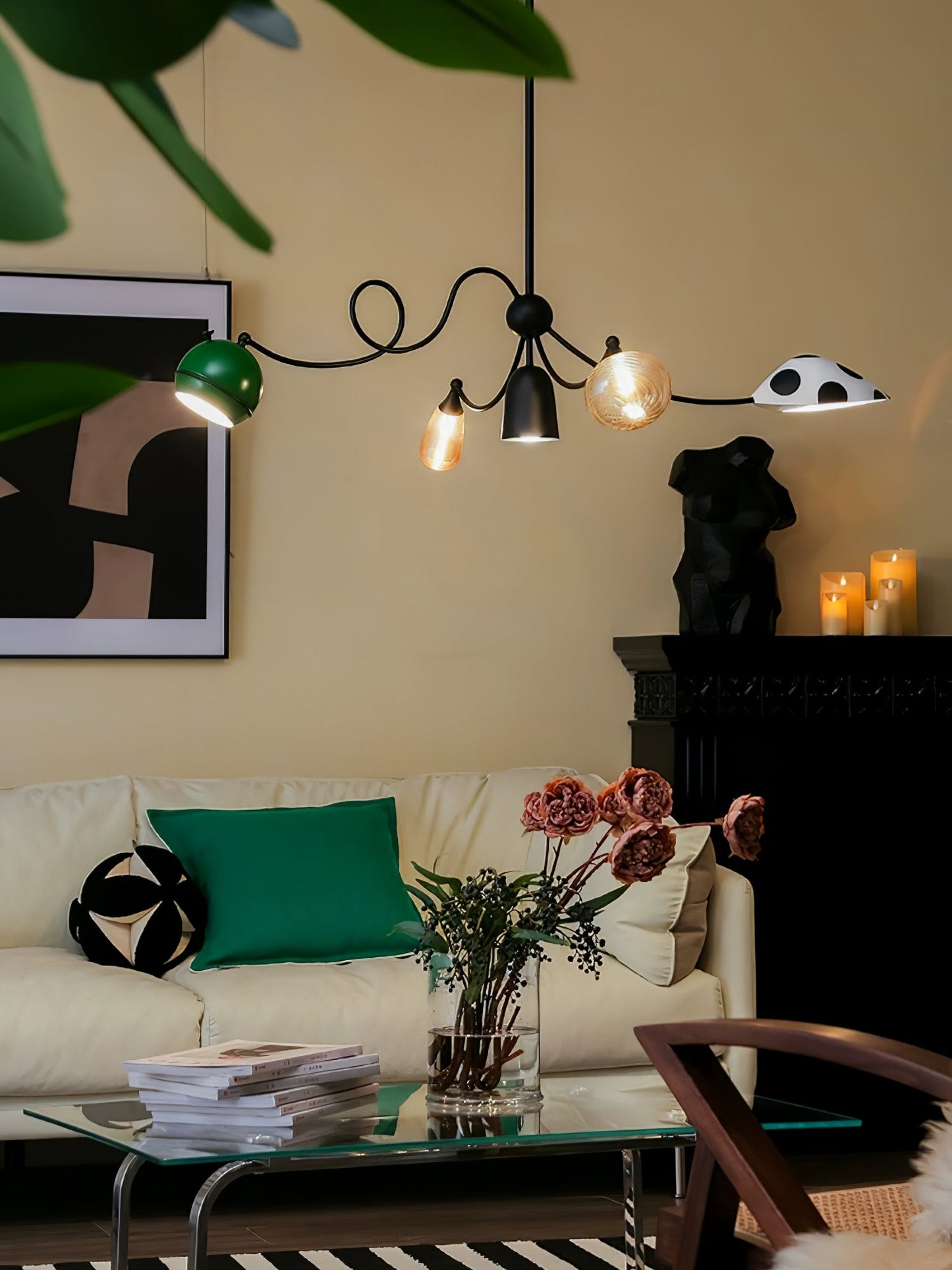 Artistic Chandelier with Adjustable Brightness and Unique Design