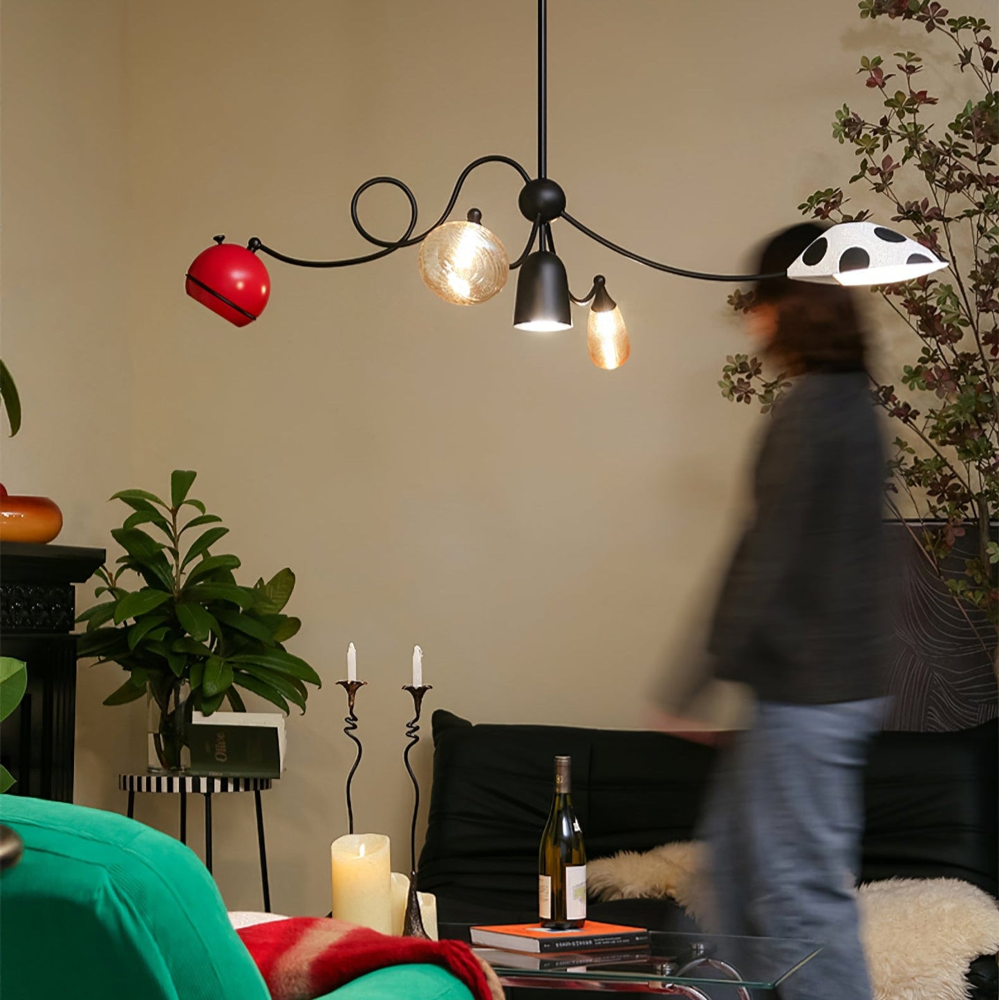 Artistic Chandelier with Adjustable Brightness and Unique Design