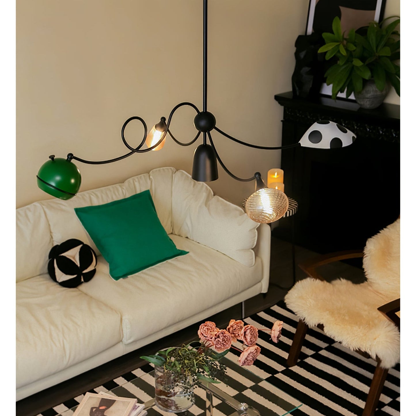 Artistic Chandelier with Adjustable Brightness and Unique Design