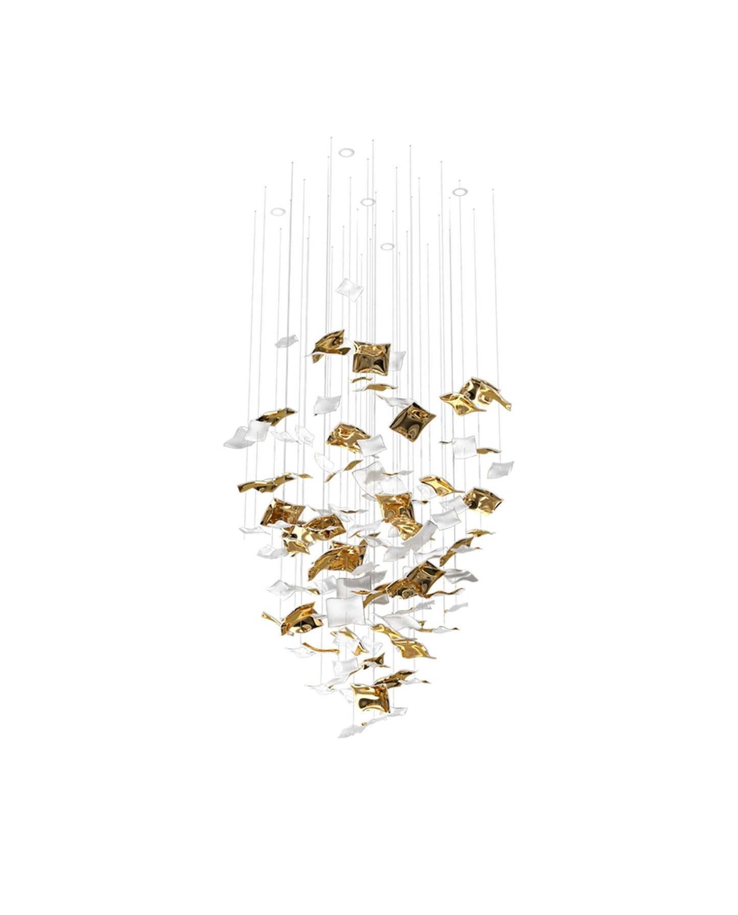 Whispering Kerchiefs Chandelier - Elegant Design with Adjustable Heigh
