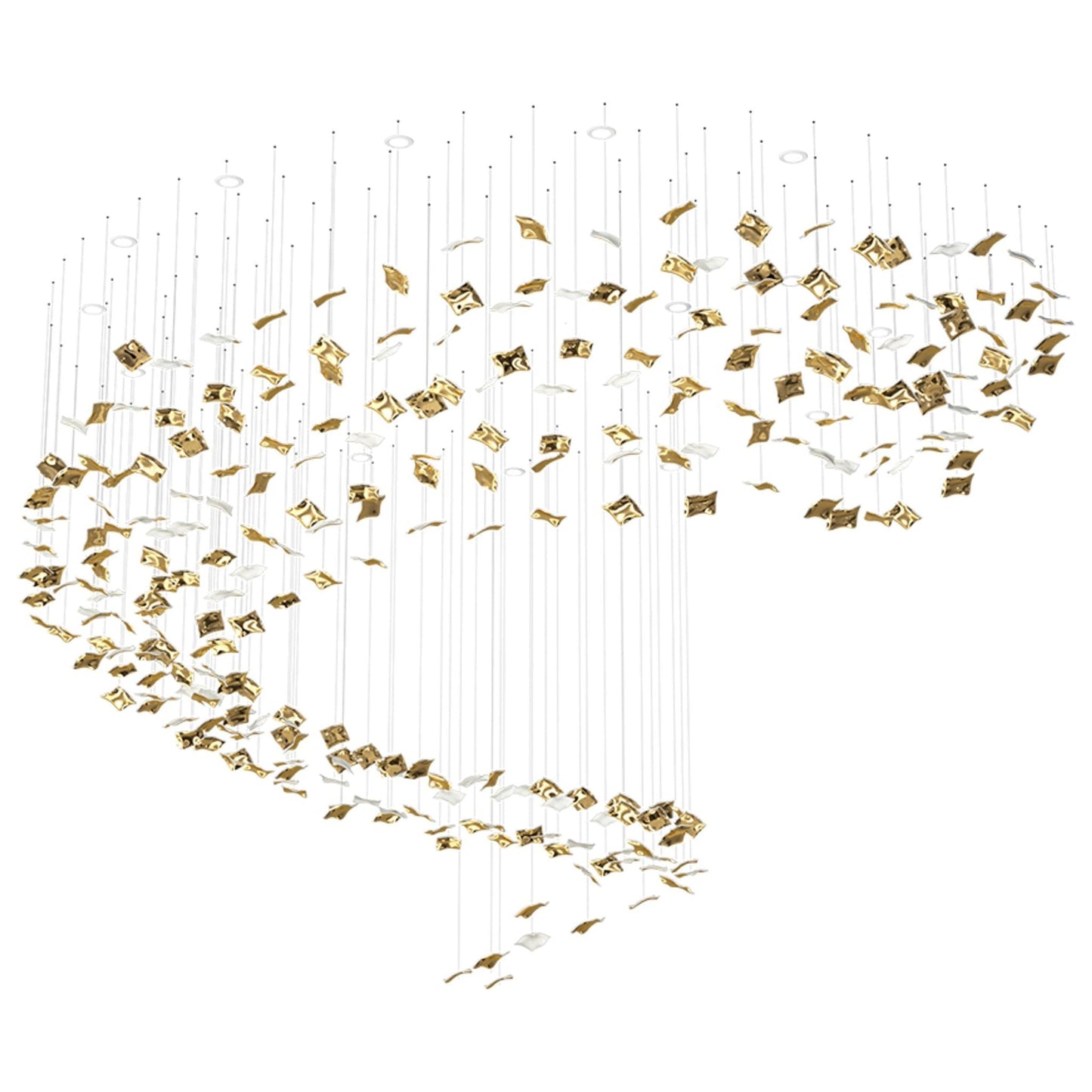Whispering Kerchiefs Chandelier - Elegant Design with Adjustable Heigh