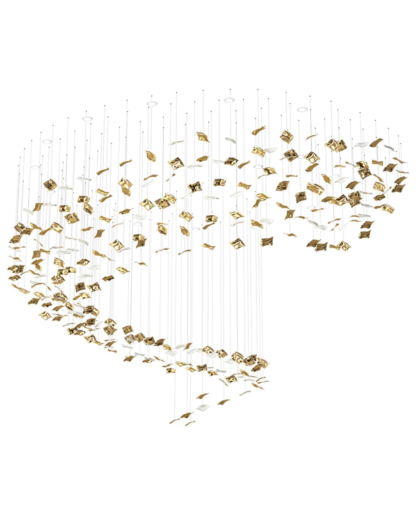 Whispering Kerchiefs Chandelier - Elegant Design with Adjustable Heigh