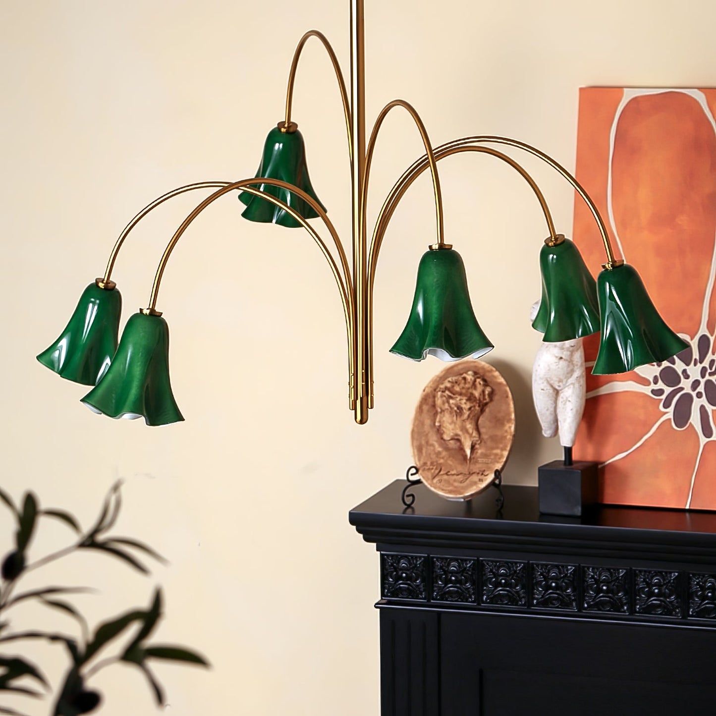 Willow Belle Chandelier - Elegant Lighting with Adjustable Height & Cr