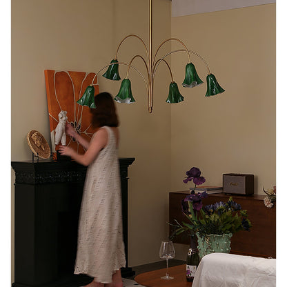 Willow Belle Chandelier - Elegant Lighting with Adjustable Height & Cr