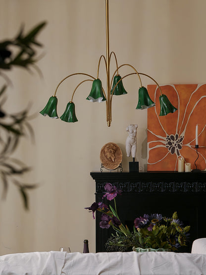 Willow Belle Chandelier - Elegant Lighting with Adjustable Height & Cr