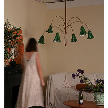 Willow Belle Chandelier - Elegant Lighting with Adjustable Height & Cr