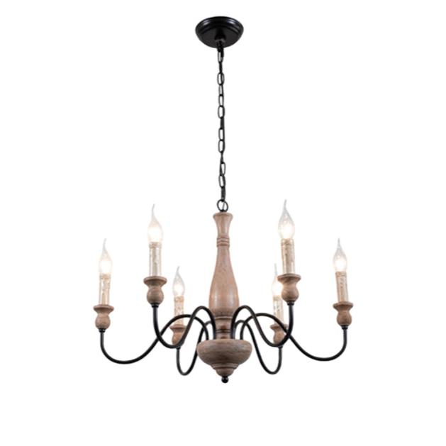 Willowbrook Farmhouse Chandelier - Rustic Design with Adjustable Heigh