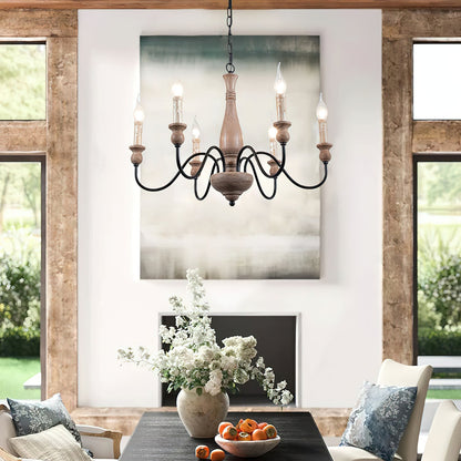 Willowbrook Farmhouse Chandelier - Rustic Design with Adjustable Heigh