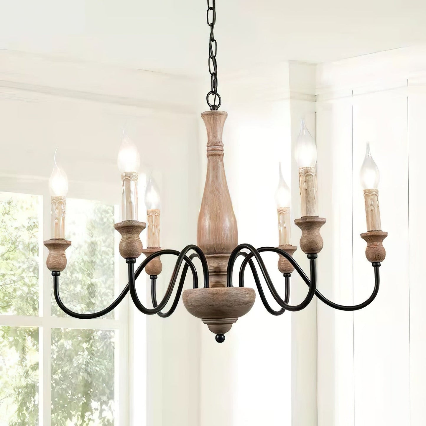 Willowbrook Farmhouse Chandelier - Rustic Design with Adjustable Heigh
