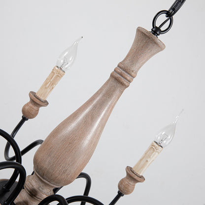 Willowbrook Farmhouse Chandelier - Rustic Design with Adjustable Heigh