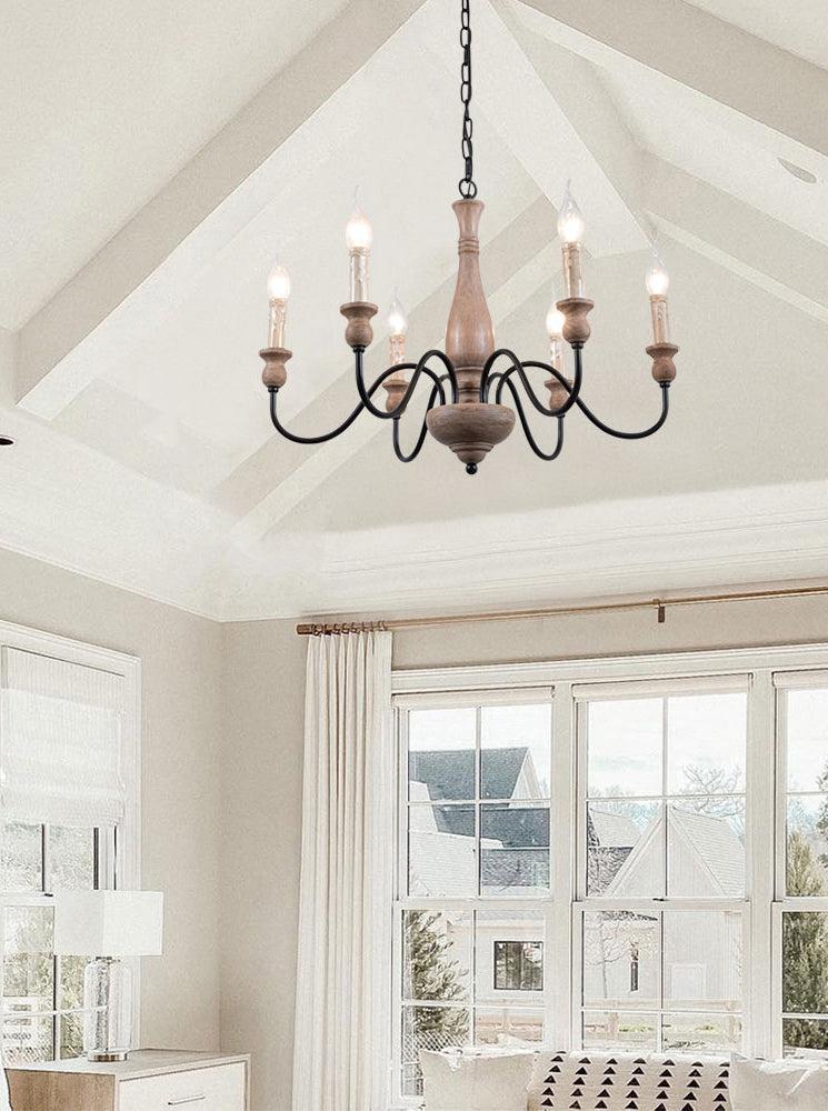 Willowbrook Farmhouse Chandelier - Rustic Design with Adjustable Heigh