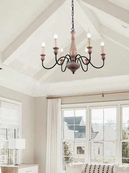 Willowbrook Farmhouse Chandelier - Rustic Design with Adjustable Heigh