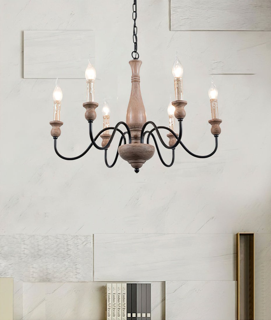Willowbrook Farmhouse Chandelier - Rustic Design with Adjustable Heigh