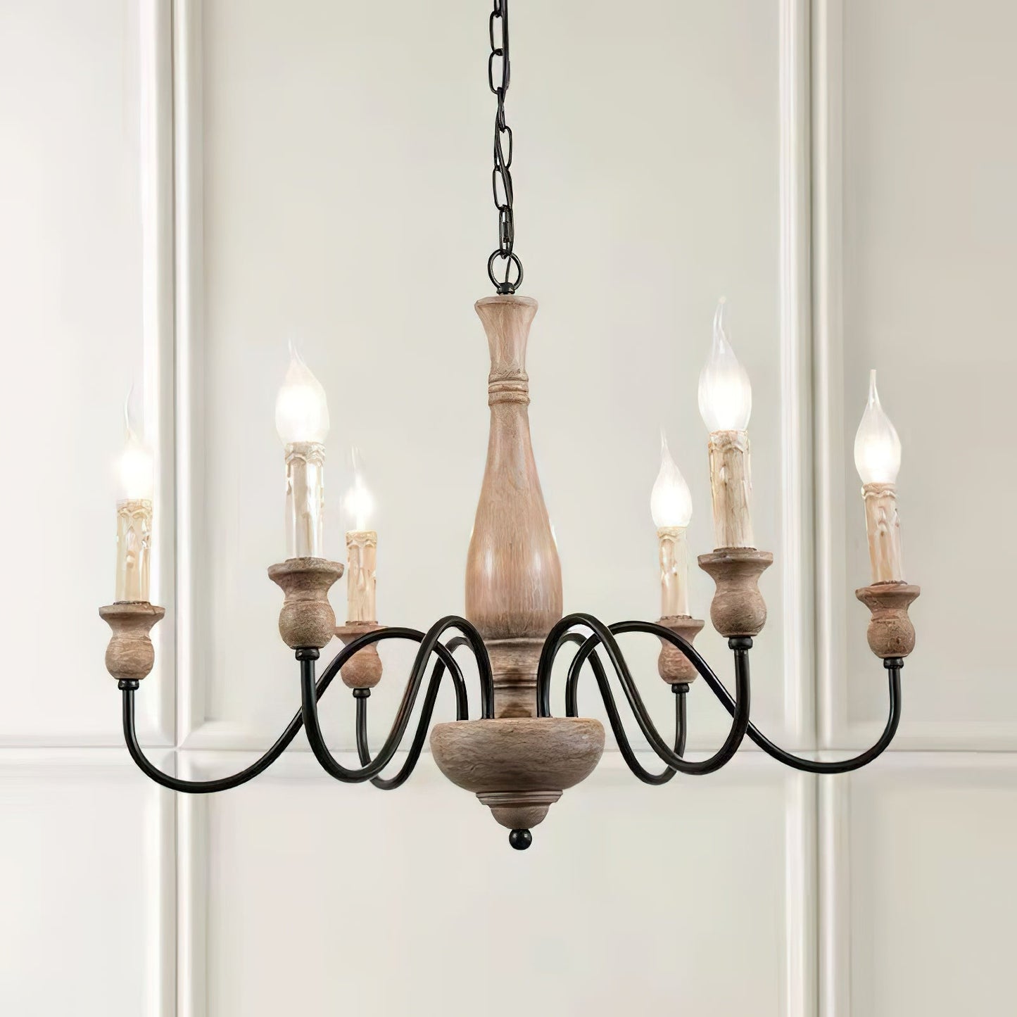 Willowbrook Farmhouse Chandelier - Rustic Design with Adjustable Heigh