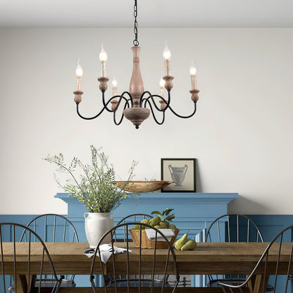 Willowbrook Farmhouse Chandelier - Rustic Design with Adjustable Heigh