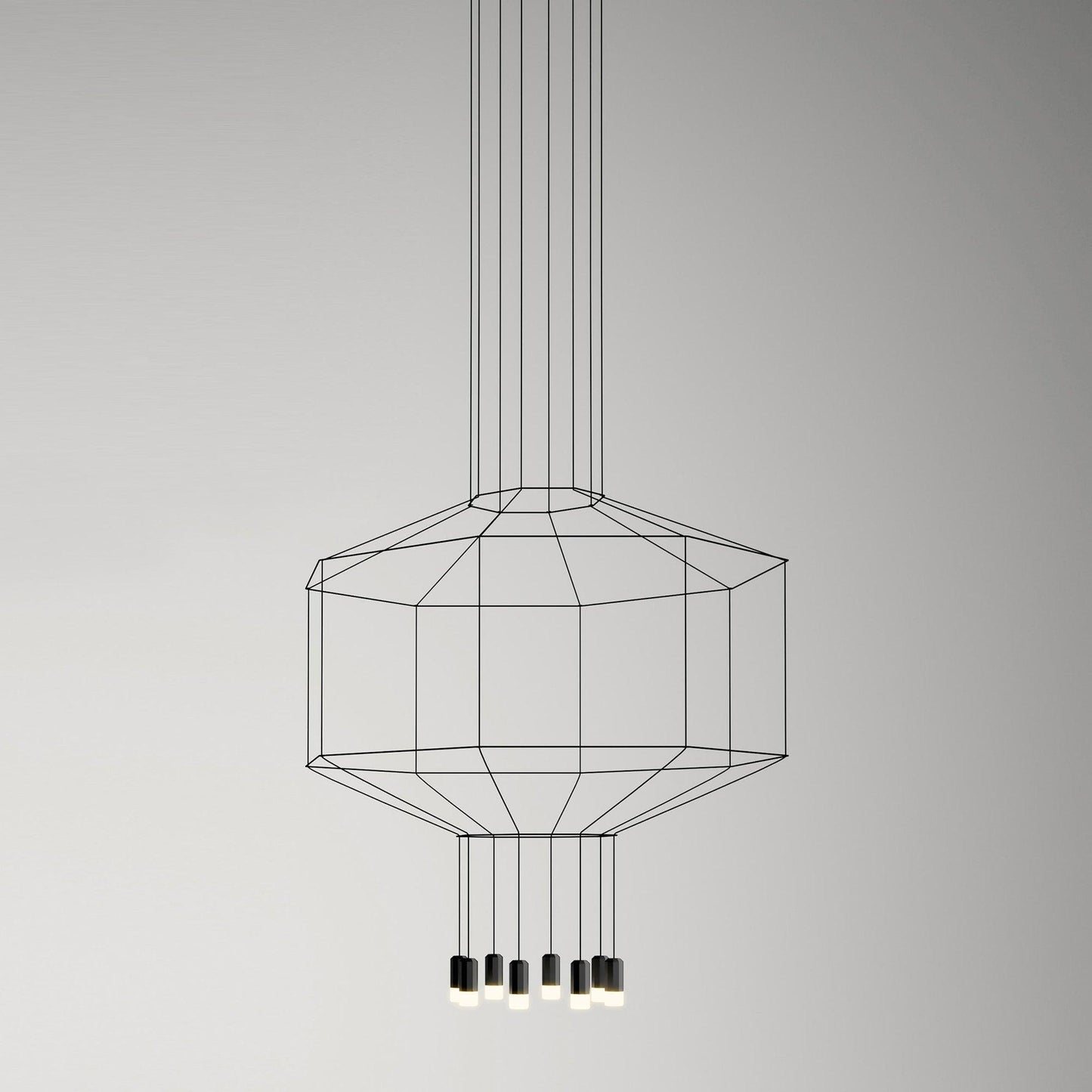 Geometric Lines Pendant Lamp - Adjustable Height, Energy-Efficient LED