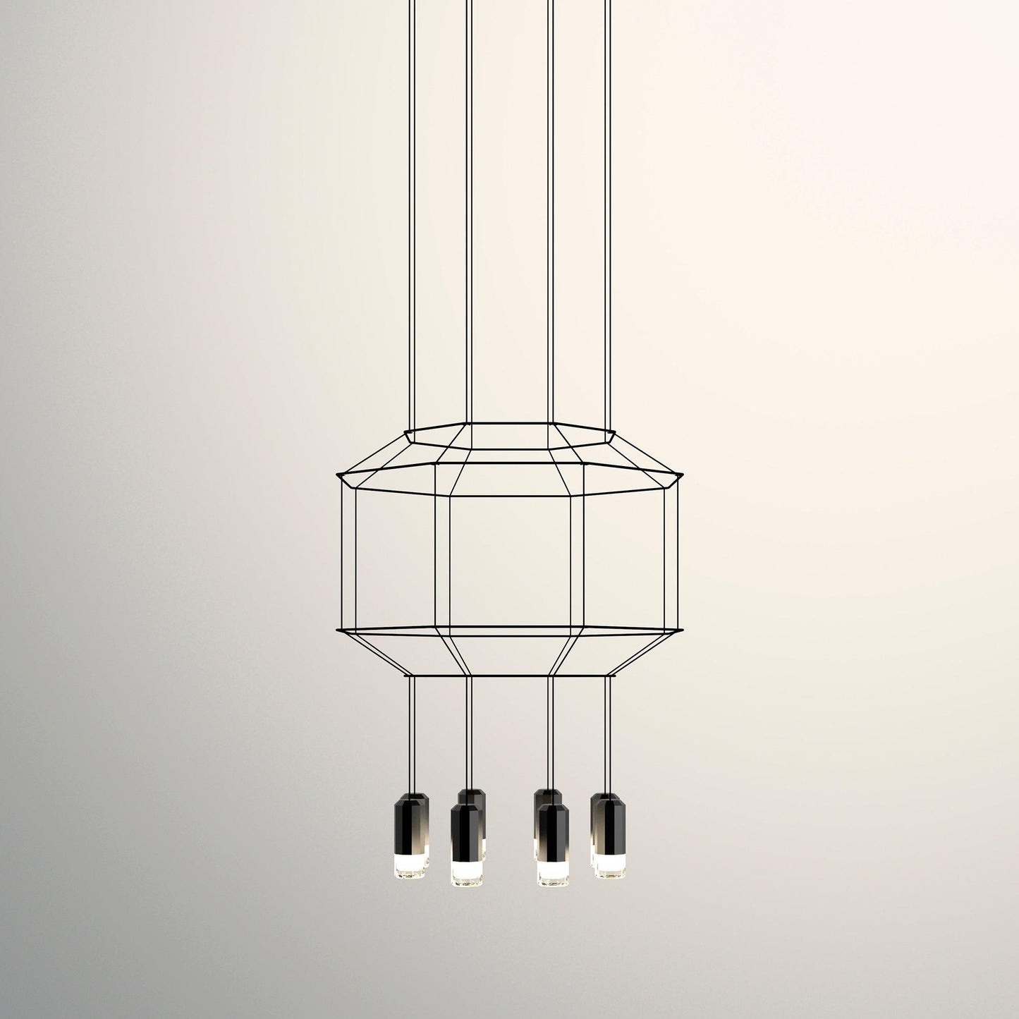 Geometric Lines Pendant Lamp - Adjustable Height, Energy-Efficient LED