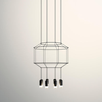 Geometric Lines Pendant Lamp - Adjustable Height, Energy-Efficient LED