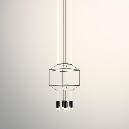 Geometric Lines Pendant Lamp - Adjustable Height, Energy-Efficient LED